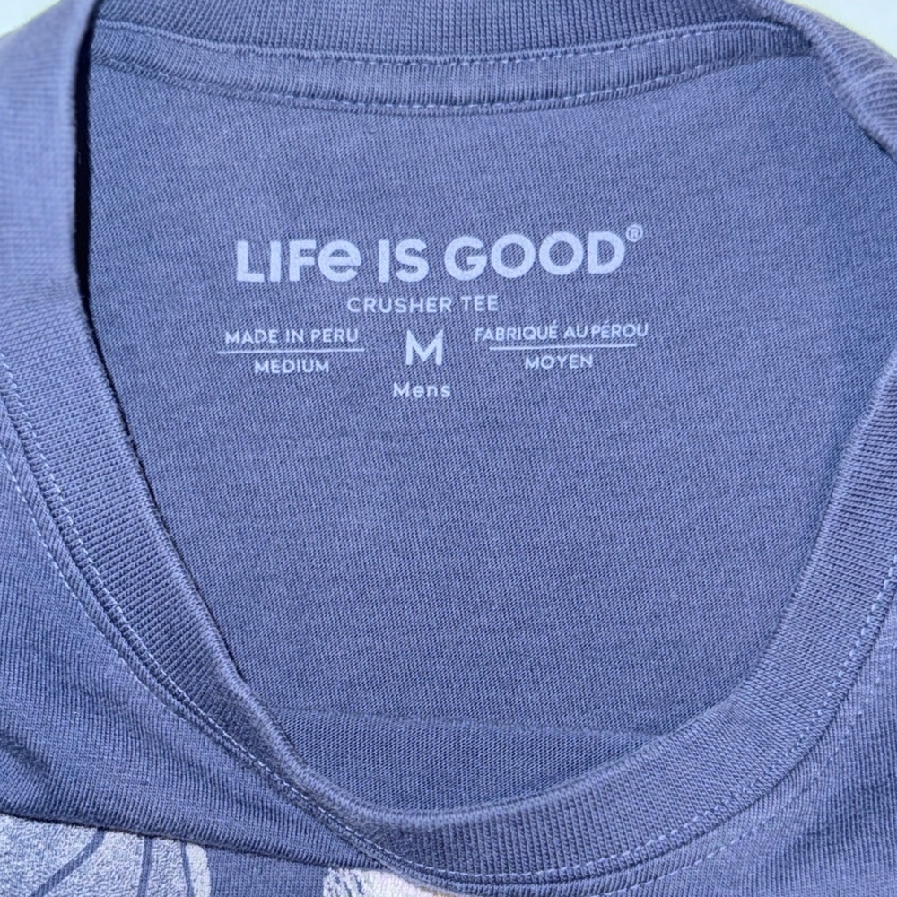 Life Is Good Long Sleeve Graphic Tee | Size M | Sports Theme 365 Shirt - Picture 2 of 8